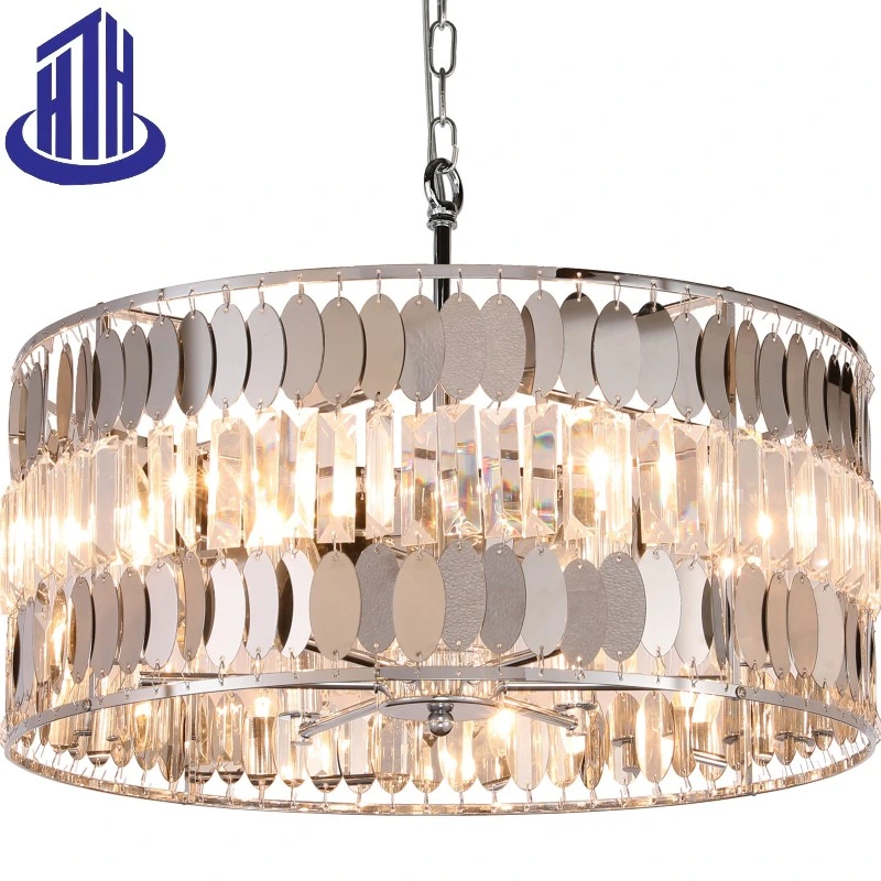 LED Bedroom Modern Luxury New Crystal Gold Chandelier Pendant Lightin